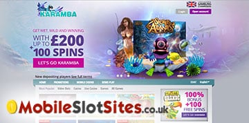 Karamba casino lobby