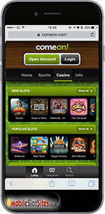 come on mobile casino