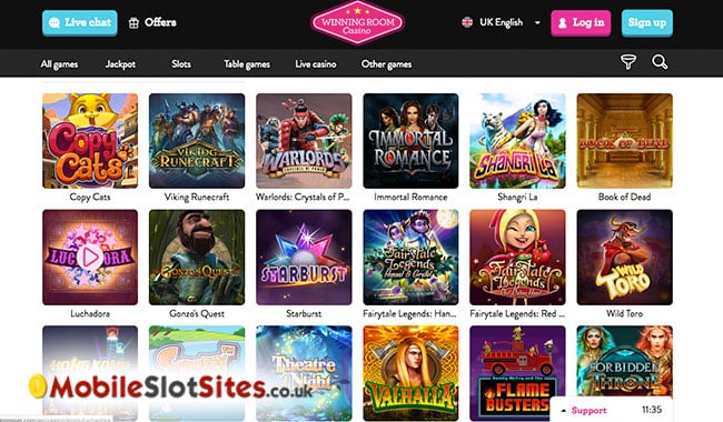 winning room slots