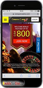 conquer mobile casino